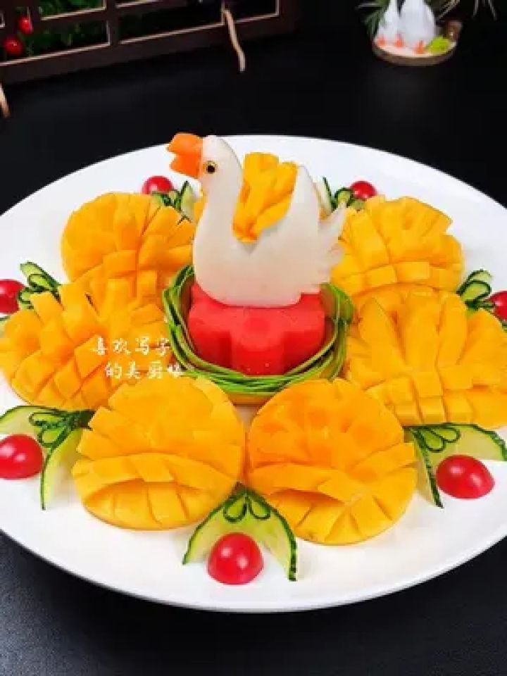 创意果盘 #果蔬雕刻#水果拼盘创新做法