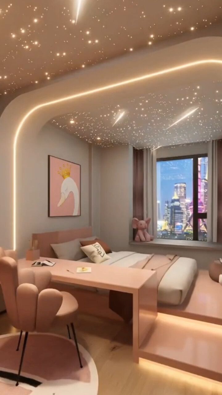 半包式星空公主房卧室你喜欢吗?