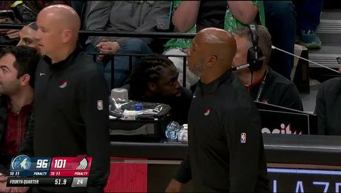 《波特兰开拓者》【回放】NBA常规赛：森林狼vs开拓者第4节中文解说回放