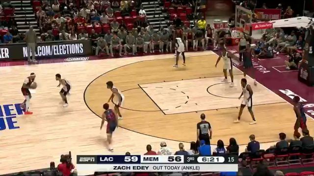 NBA夏季联赛：快船vs灰熊英文原声全场回放