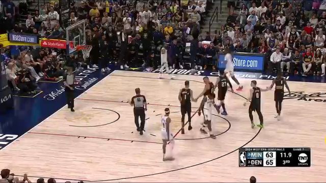 NBA季后赛：森林狼vs掘金第3节英文原声回放