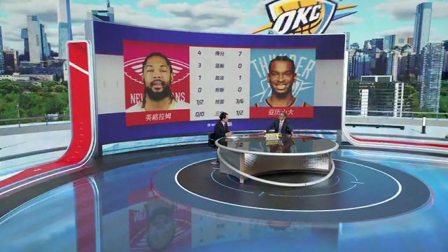 NBA季后赛：鹈鹕vs雷霆第2节中文解说回放