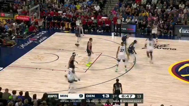 森林狼vs掘金第1节英文原声回放