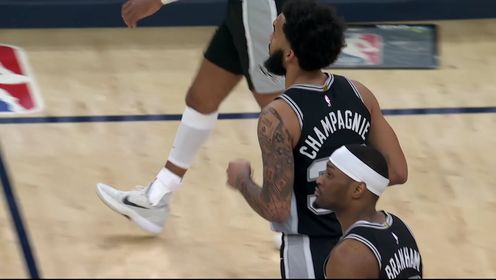 《NBA全场集锦》一定要找回场子！尚帕尼顺步突破无视防守战斧劈扣