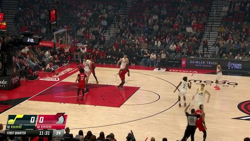 《NBA全场集锦》弹道无需修正 马尔卡宁三分穿云箭手起刀落
