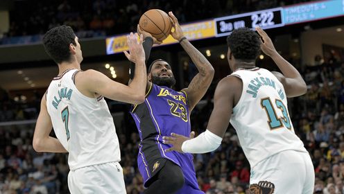 《NBA全场集锦》【纯享】湖人vs灰熊精华回放 湖人三巨头85分卡位战力擒灰熊