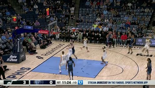 《NBA全场集锦》马尔卡宁外线架狙超远三分一发入魂 莫兰特激情对飚还以颜色