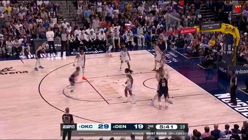 《丹佛掘金》【回放】NBA季后赛西部半决赛：雷霆vs掘金G4英文原声全场回放
