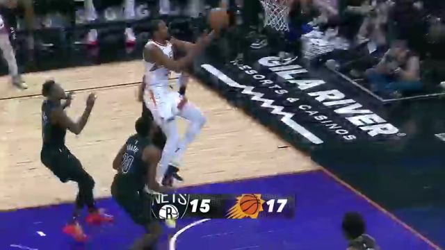 NBA常规赛：篮网vs太阳第1节英文原声回放