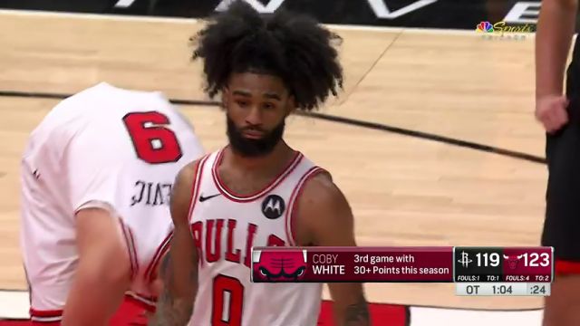 NBA常规赛：火箭vs公牛加时一英文原声回放