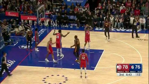 《费城76人》NBA常规赛：老鹰vs76人第3节中文解说回放