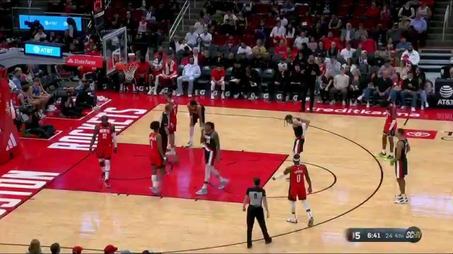 NBA常规赛：开拓者vs火箭第4节中文解说回放