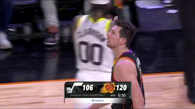 NBA常规赛：爵士vs太阳第4节英文原声回放