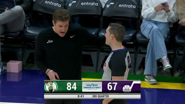 NBA常规赛：凯尔特人vs爵士第3节中文解说回放