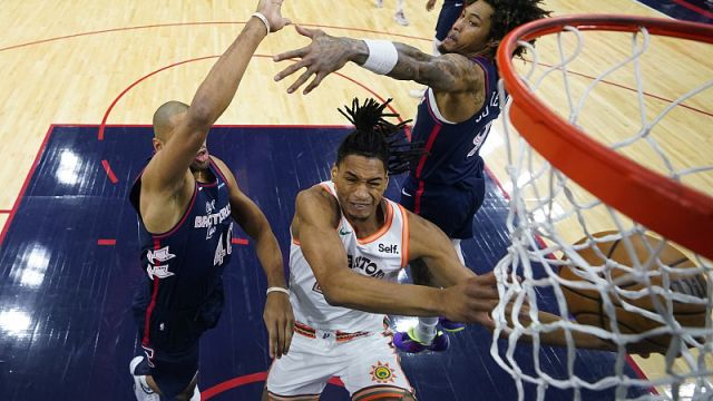 瓦塞尔vs76人集锦 拿下22分中规中矩贡献双手暴扣2+1