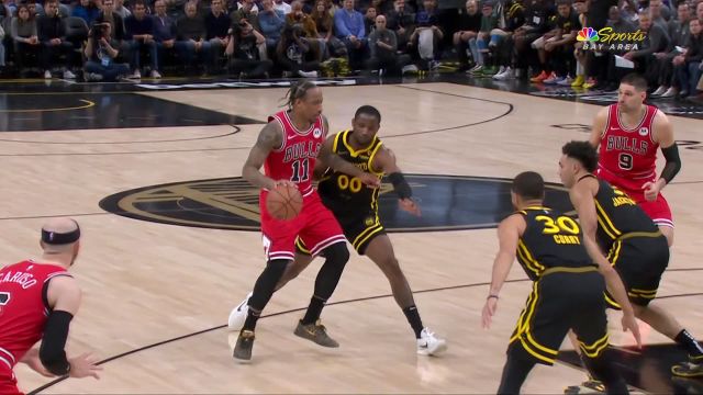 德罗赞vs勇士集锦 全场拿下33分 5记and one球球致命