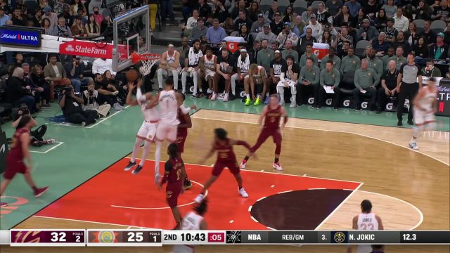 骑士117-101马刺 米切尔30+骑士轻取马刺拿下五连胜