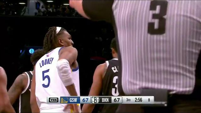 NBA常规赛：勇士vs篮网第3节中文解说回放