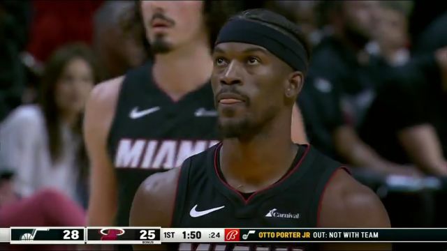 NBA常规赛：爵士vs热火第1节英文解说回放