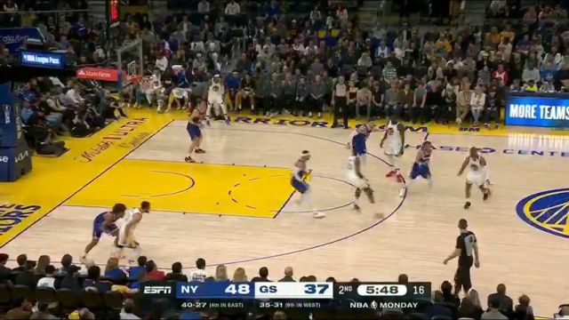 NBA常规赛：尼克斯vs勇士二路皓篮球解说全场回放