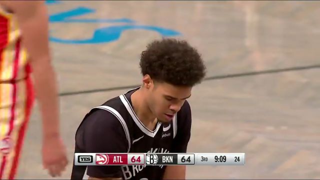 NBA常规赛：老鹰vs篮网第3节中文解说回放
