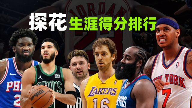 NBA探花秀历史得分榜:乔丹领衔,现役多人上榜