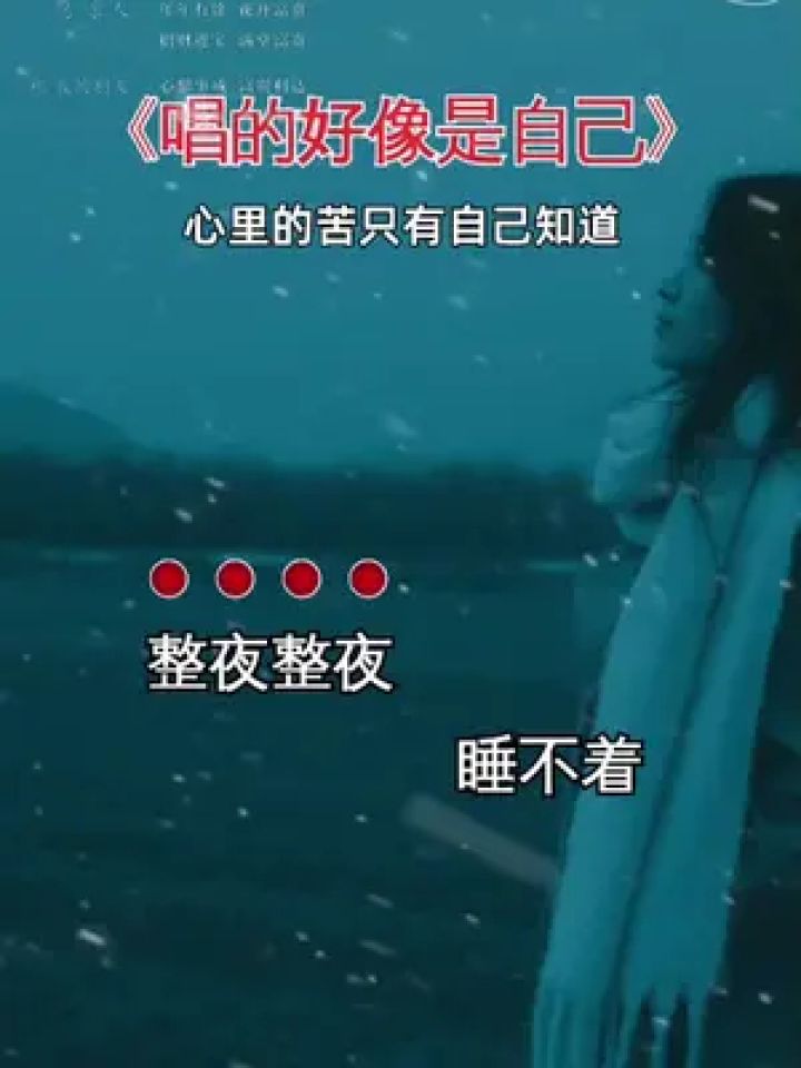 整夜整夜睡不着,每分每秒都是煎熬,说老也不老说小也不小,怎么把日子