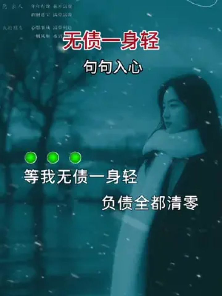 伤感音乐 #无债一身轻 #听哭了多少有故事的人