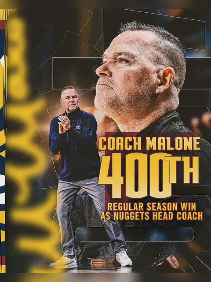 迈克-马龙执教掘金迎来第400场常规赛胜利 #马龙 #nba前线报道团 #nba