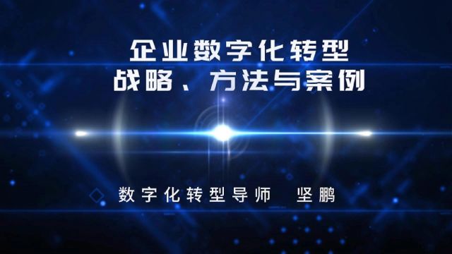 坚鹏湖南工信厅企业数字化转型战略、方法与案例培训视频(8)