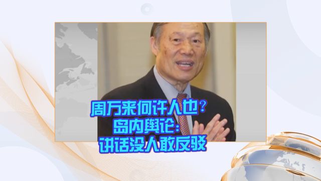 周万来何许人也?岛内舆论:讲话没人敢反驳