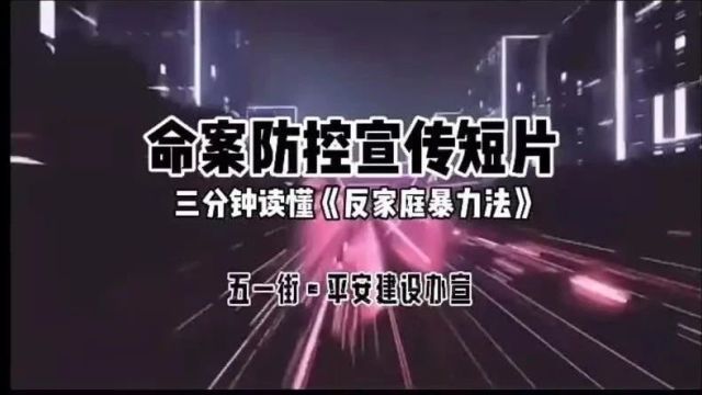 【命案防控】三分钟读懂《反家庭暴力法》