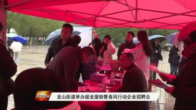 龙山街道举办就业援助暨春风行动企业招聘会