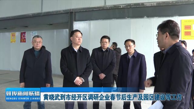 黄晓武到市经开区调研企业春节后生产及园区建设等工作