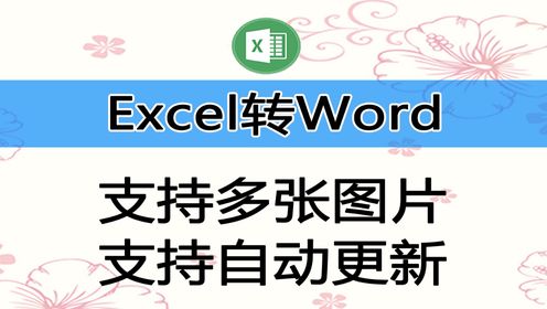 利用Excel数据批量生成WORD文档，支持插入任意数量的图片，支持自动更新