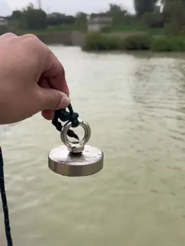 户外打捞磁铁 #专业水下打捞 #强磁打捞器 #强磁捞铁