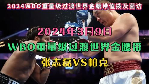 WBO重量级世界拳王金腰带直播：张志磊VS帕克（中文解说）现场直播