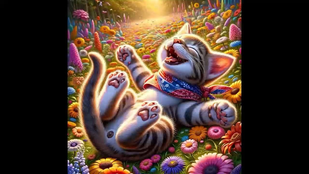 可爱猫咪外出游玩