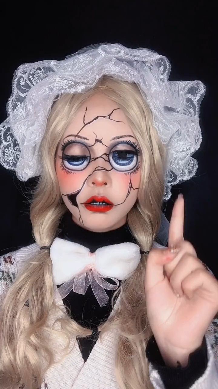 万圣妆容创意妆,头纱的多种用法