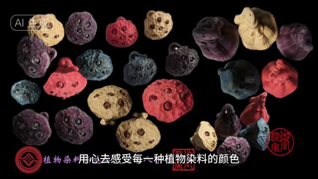 植物染传承人的杰作——多色木雕莲蓬小挂件