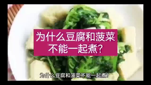 为什么豆腐和菠菜不能一起煮?