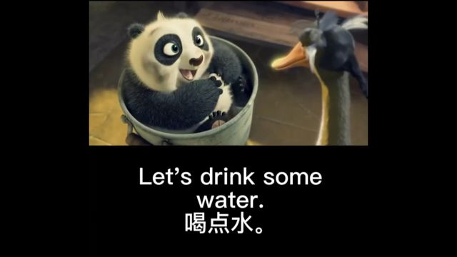 每日英语口语练习Let's drink some water喝点水