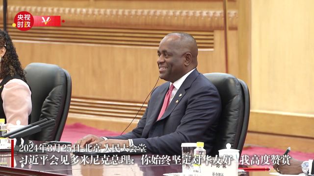 独家视频丨习近平会见多米尼克总理:你始终坚定对华友好 我高度赞赏