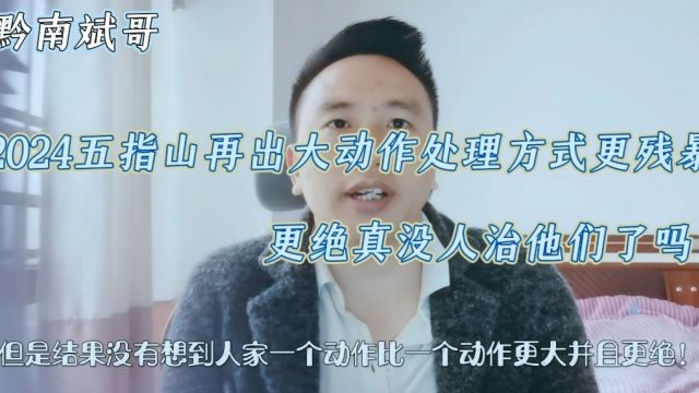 2024五指山再出大动作!处理方式更残暴更绝!真没人治他们了吗?