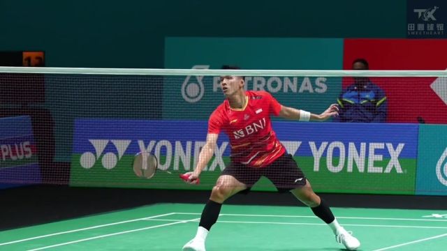 藏羽阁高清视频~印尼选手浑身都是假动作#羽毛球 #yonex #男子单打