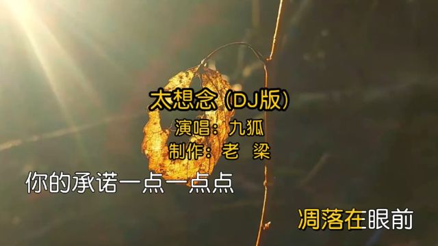 《太想念》真正的原唱,演唱的简直是天籁之音,听的都想哭了