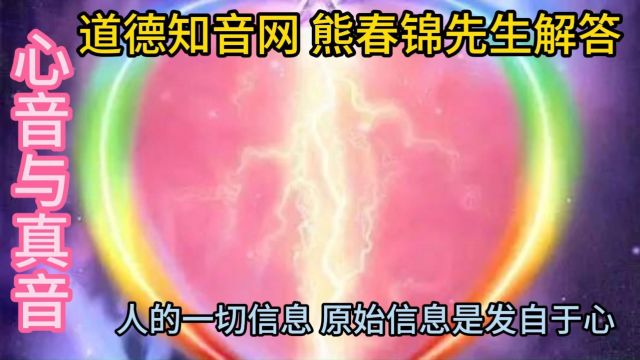 熊春锦先生解答如何理解“心音 ”和“真音”有无质的差异