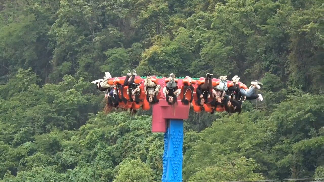疯狂360度大摆锤,你敢玩吗?