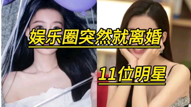 娱乐圈突然就离婚的11位明星