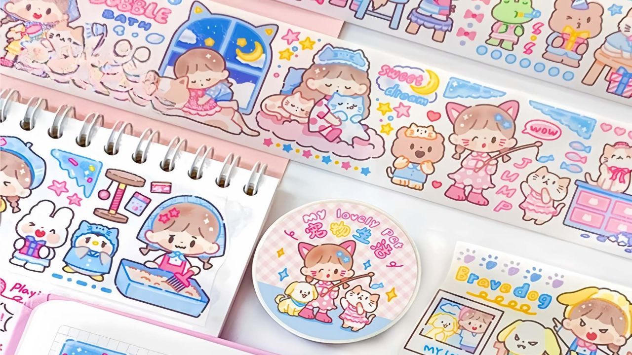 手帐 卓大王 宠物生活贴纸日记 拼贴排版 声控 白噪音 沉浸式 asmr